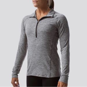 Born Primitive Long Sleeve Grey Pullover Women’s XS Lightweight Zip Neck